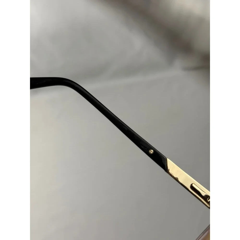 Escada Eyeglasses Frames‎ Black Gold Semi Rimless Designer 54-17